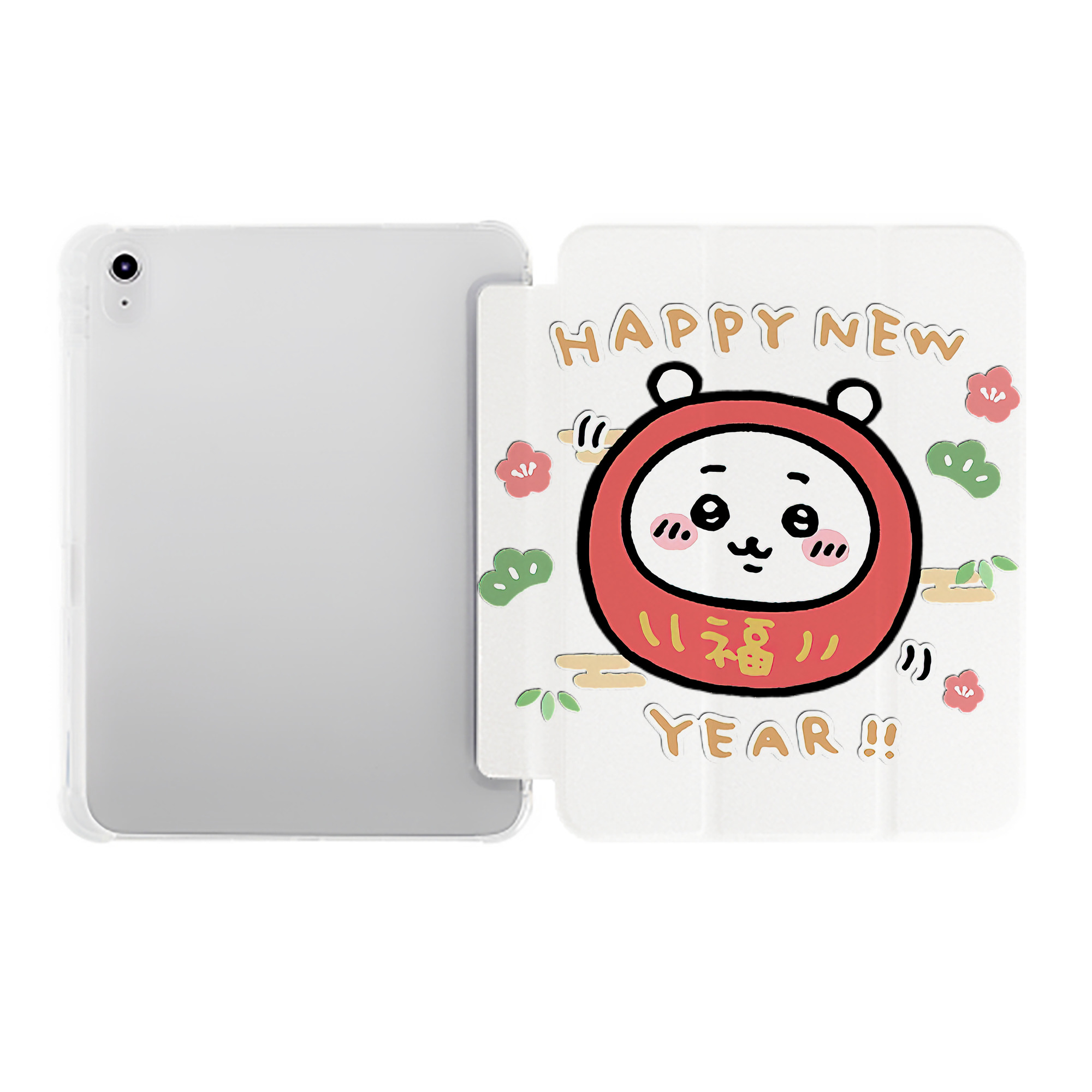 （画像用） ちいかわ ちいかわ Chii-kawa chiikawa IPad ケース ペン収納付き 三つ折りスタンド PUレザー×シリコン 対応機種9.5/10.5/10.9インチ